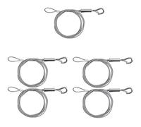 ZDSFSD 5 PCS Picture Hanging Wire Kit Silver 2M X Φ1.5mm with Wire Adjustable Hook and Rail Moulding Hook