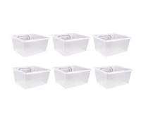 ZDSFSD 6 Pack Clear Bins, Bins Hooks, DIY Accessories, Workbench Small Bins Fit 1/4-1/8 Peg Board
