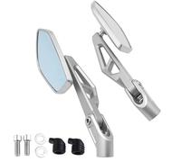 ZDSMYXGS Motorcycle CNC Aluminum Side Mirror For SUZUKI GSX-S950 GSX-S1000 GSX-S750 GSX-8S Rotatable Fold The Rearview Mirror(Silver)