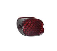 ZDSMYXGS Rear Tail Light Motorcycle Brake Tail Light License Plate Rear Run Stop Lamp Taillight 12V For Harley Dyna Touring Glide Sportster XL1200 883(Red 2)