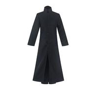 ZDSUHYIW Halloween Costume Men's Priest Costume Suit Coat Robe Buttons with Pockets Medieval Shirt Men's Priest Robe Priest Costume Priest Robe for Halloween Carnival Cosplay