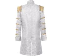 ZDSUHYIW Men's Steampunk Vintage Tailcoat Jacket Gothic Victorian Frock Coat Uniform Halloween Costume Medieval Victorian Comfortable Elegant Leisure Festive Coat Vampire Costume