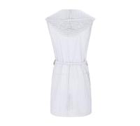 ZDSUHYIW Sleepwear Men's Mesh Transparent Underwear Dressing Gown Men Negligee Sexy Kimono Dressing Gown Long Transparent Mesh Bathrobe Belt Long House Coat Bathrobe, White, XXXL