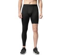 ZDSUHYIW Tights Men's Base Layer 3/4 One Leg Compression Leggings Compression Trousers Functional Underwear Basketball Single Leg Tight Sports Trousers 3/4 Single Leg Compression Trousers, black, L