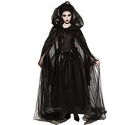 ZDSUHYIW Witch Halloween Costume, Skull Terror Black Halloween, Carnival Black Witch Witch Elegant Comfortable Casual Vintage Light Modern Large Sizes Opera Dress Vampire Vintage Party Dress