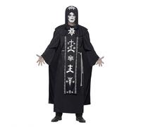 ZDSUHYIW Wizard Costume Men's Halloween Costume Witch Women's Vintage Renaissance Clothing with Hood Witch Costume Vampire Costume Magic Coat Robe Magician Outfit Adult Cosplay Party Outfit