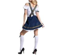 ZDSUHYIW Women's Dirndl Dress for Oktoberfest with Apron, Corn, Uniform, for Beer Festival, Elegant, Comfortable, Casual, Vintage, Lightweight, Modern, Large Sizes, Carnival, Short Sleeve Skirt