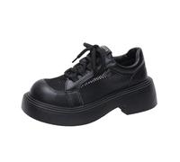 ZDSUHYIW Women's Flat Lace Dirndl Costume Trainers Mesh, black, 5 UK