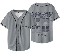 ZDSYDJX Matt M. Pokora 2025 Tour Pokora Adrenaline Tour T-Shirt, Crewneck Printed Casual Stylish Short Sleeved Unisex,Grey,XS