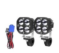 ZDTYKWPH Super bright 3 Inch Dual Color LED Spotlights Fog lamp Headlight Accessory For Motorcycle Cafe Racer Truck Car SUV ATV 24V 12V