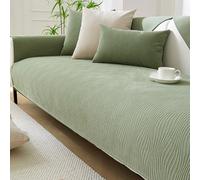 ZDUD Sofa Slipcovers, Covers Washable,Minimalist Cream Style Chenille Cushion, All Season Universal Non-Slip Seat Pad, Cover Protector(Green,70x70cm)