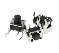 ZDVHOMCB 50pcs Momentary Tactile Tact Push Button Switch Right Angle Horizontal holder With Stent 6x6x6mm