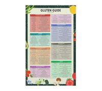 ZDVHOMCB Celiac Disease Gluten Food List Weekly Meal Planner Chart Allergy Friendly Kitchen Guide and Wall-Art Decor Canvas Print Framed,12x18inch(30x45cm)