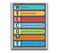 ZDVHOMCB Educational Motivational Posters Inspirational Quotes Wall-Art for Classroom Decor Student Encouragement Mindset Prints for Teachers School Home Framed,12x18inch(30x45cm)