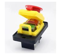 ZDVHOMCB Emergency Stop Switch KJD12 250V 16A Waterproof Emergency Electromagnetic Pushbutton Switch 4 Pins Push Button Switch for Bench Drill Grinder