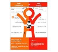 ZDVHOMCB How to Prevent Heat Exhaustion Heat Stroke Educational Poster Wall-Art Print for Home Decor Gift Framed,16x24inch(40x60cm)