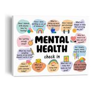 ZDVHOMCB Mental Health Affirmations Canvas - Supportive Wall Art for Psychology Office & Classroom Decor - Positive Reminders and Encouragement Print Unframed,16x24inch(40x60cm)