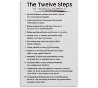 ZDVHOMCB Path to Healing Poster - 12-Step Recovery Inspired Artwork, Motivational Canvas Print for Therapy Room Framed,16x24inch(40x60cm)