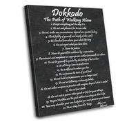 ZDVHOMCB Samurai Miyamoto Musashi Dokkodo 21 Principles Wall-Art Poster The Path of Walking Alone for Bedroom Bathroom Decor Unframed,08x12inch(20x30cm)