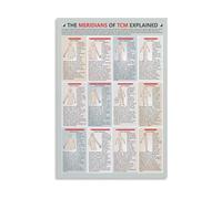 ZDVHOMCB Traditional Chinese Medicine Theory Poster Meridian Body Chart Five Elements Educational Canvas Art for Study Room Decor Unframed,12x18inch(30x45cm)