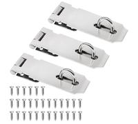 zDwfDc 3 Pack Door Latch Lock, 4 Inch Stainless Steel Door Latches for Top of Door, Extra Thick Shed Lock with 30PCS Screws DD030-4