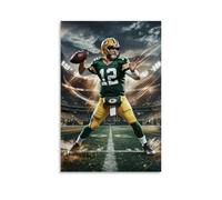 ZDXTYH Aaron RodgersModern Aesthetic Decor Prints for Bedroom Living Room Office with Premium Fade Resistant Canvas24x36inch(60x90cm) Aaron Rodgers