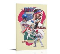 ZDXTYH Bryce HarperModern Aesthetic Decor Prints for Bedroom Living Room Office with Premium Fade Resistant Canvas12x18inch(30x45cm) Bryce Harper