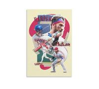 ZDXTYH Bryce HarperModern Aesthetic Decor Prints for Bedroom Living Room Office with Premium Fade Resistant Canvas12x18inch(30x45cm) Bryce Harper