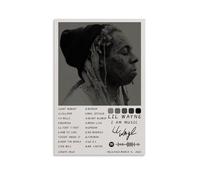 ZDXTYH Lil Wayne I Am MusicModern Aesthetic Decor Prints for Bedroom Living Room Office with Premium Fade Resistant Canvas12x18inch(30x45cm) Lil Wayne I Am Music