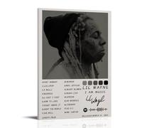 ZDXTYH Lil Wayne I Am MusicModern Aesthetic Decor Prints for Bedroom Living Room Office with Premium Fade Resistant Canvas08x12inch(20x30cm) Lil Wayne I Am Music