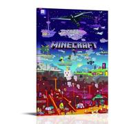 ZDXTYH MinecraftModern Aesthetic Decor Prints for Bedroom Living Room Office with Premium Fade Resistant Canvas12x18inch(30x45cm) Minecraft