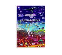 ZDXTYH MinecraftModern Aesthetic Decor Prints for Bedroom Living Room Office with Premium Fade Resistant Canvas12x18inch(30x45cm) Minecraft