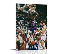 ZDXTYH Patrick EwingModern Aesthetic Decor Prints for Bedroom Living Room Office with Premium Fade Resistant Canvas24x36inch(60x90cm) Patrick Ewing
