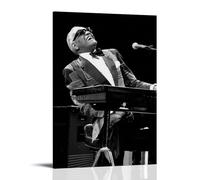 ZDXTYH Ray CharlesModern Aesthetic Decor Prints for Bedroom Living Room Office with Premium Fade Resistant Canvas24x36inch(60x90cm) Ray Charles