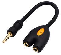 zdyCGTime 3.5mm Headphone Y Splitter Cable,3-Pole 3.5mm AUX Male to 2 Port 3.5mm Female Audio Stereo Y Splitter Cable for Headset Splitter Adapter,Smartphone, Tablets, MP3, MP4.(17.5CM)