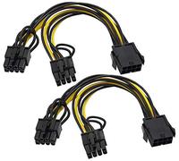 zdyCGTime 8pin to Dual 8Pin (6+2) Pin Power Supply line Graphics Video Card Extender Cable, GPU Female to Dual PCI-E Male Y Splitter Power cable。(20cm/2Pack)