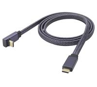 zdyCGTime Braided UP Angle USB 3.1 Type C 4K&60Hz Flat Cable 90 Degrees Male USB 3.1 Type C Full Function Cable for USB C Hub,MacBook Pro,SSD Hard Drive,Galaxy S24, Laptops etc(UP/M/M-1M)