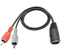 zdyCGTime Din 7 Pin to RCA Extension Cable,2 RCA Male to 7 Pin Din Female Audio Adapter Cable,Compatible with Quad Stereo Systems.(0.5m)