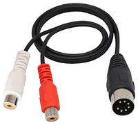 zdyCGTime Din Midi 7 Pin extension cable,2 RCA Female to Midi 7 pin Male Audio adapter cable,Compatible with Bang & Olufsen B&O, Naim, Quad.Stereo Systems.(0.5 m / 1.6 ft)