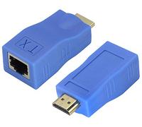 zdyCGTime HDMI Extender by cat.6/6e cable,1080P HDMI male to RJ45 female converter 4k Network ethernet adapter,cat5 to hdmi converter,Apply to HDTV,DVD,PS4,projectors,etc.(Blue/2Pack)