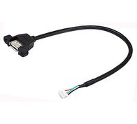 zdyCGTime Panel Mount USB 2.0 A Cable USB A Female to 4 pin Female Dupont Motherboard USB Header Cable (30cm/12inch)