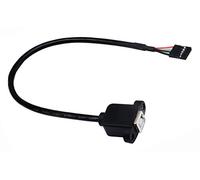 zdyCGTime Panel Mount USB 2.0 B Cable USB B Female to 5 pin Female Dupont Motherboard USB Header Cable (30cm/12inch)