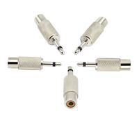 zdyCGTime RCA to 3.5MM Audio TS Adapter,2-Pole 3.5mm 1/8" Mono Plug Male to RCA Female Jack Adaptor Connector,Compatible with headphones,speakers, phones,mp3 and other devices.(Silver/5Packs)