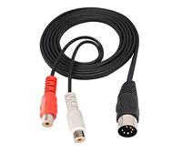zdyCGTime RCA to Midi extension cable,midi 7 pin male to 2RCA female Audio Adapter Cable,Compatible with Bang & Olufsen B & O, Naim, four Channel Stereo System .(1.5 m / 4.8 ft)