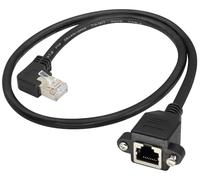 zdyCGTime RJ45 Gigabit Broadband Cat6 High Speed Network Cable Extension Cable RJ45 90° Right Angle Male to Female Connector Ethernet Cable for Routers,Network Printers etc. (Left/0.6M)