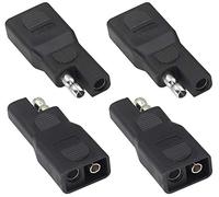 zdyCGTime SAE to SAE Polarity Reverse Adapter,2Pin SAE Connector extension,Solar Panel Power SAE Male to female Plug Adapter Connectors,For Quick Disconnect Extension Cable.(4Pack)