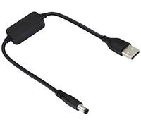 zdyCGTime USB2.0 male to DC5521 male Step Up Cable,DC5521 Transformer Converter With Switch,9v/5v usb,Suitable for keyboards,routers,mini speakers,USB fans,tablet computers.(0.3M)