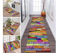 ZDYHMrj Carpet Runners for Hallways Non Slip 40X120CM Hall Runner Rugs Long Hallway Rug Colorful stripes Kitchen Runner Washable Carpet Floor Mat for Hallway Entryway Kitchen Room Living Room
