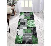 ZDYHMrj Carpet Runners for Hallways Non Slip 60X500CM Hall Runner Rugs Long Hallway Rug Grey Green Kitchen Runner Washable Carpet Floor Mat for Hallway Entryway Kitchen Room Living Room