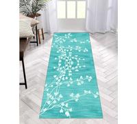 ZDYHMrj Carpet Runners for Hallways Non Slip 90X140CM Blue Washable Runner Rugs Long Kitchen runner Hallway Hall Runners for Bedroom Hallways Living Room Doormat Indoor
